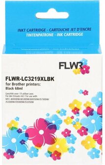 FLWR - Cartridges / Brother LC-3219XLBK / zwart / Geschikt voor Brother