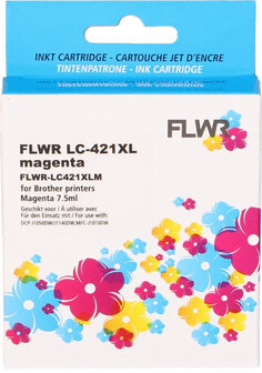 FLWR - Cartridges / Brother LC-421XL / magenta / Geschikt voor Brother