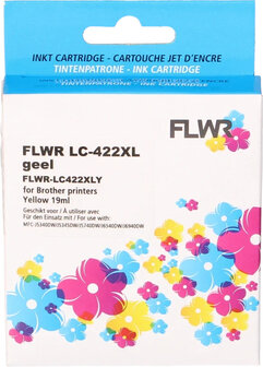 FLWR - Cartridges / Brother LC-422XL / geel / Geschikt voor Brother