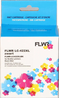 FLWR - Cartridges / Brother LC-422XL / zwart / Geschikt voor Brother