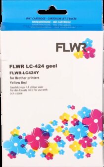 FLWR - Cartridges / Brother LC-424 / geel / Geschikt voor Brother