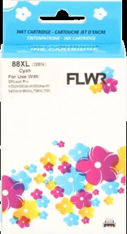 FLWR - Cartridges / HP 88XL / cyaan / Geschikt voor HP