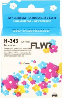 FLWR - Cartridges / HP 343 / kleur / Geschikt voor HP