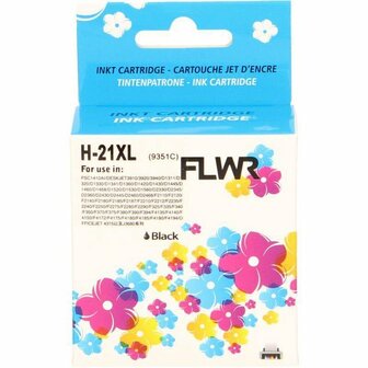 FLWR - Cartridges / HP 21XL / zwart / Geschikt voor HP