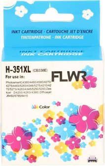 FLWR - Cartridges / HP 351XL / kleur / Geschikt voor HP