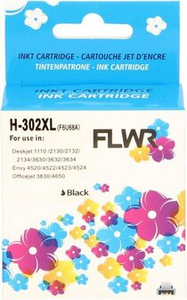 FLWR - Cartridges / HP 302XL / zwart / Geschikt voor HP