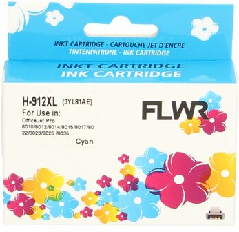 FLWR - Cartridges / HP 912XL / cyaan / Geschikt voor HP