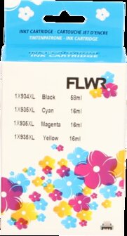 FLWR - Cartridges / HP 934XL / 935XL Multipack / zwart en kleur / Geschikt voor HP