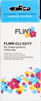 FLWR - Cartridges / Canon CLI-521Y / geel / Geschikt voor Canon