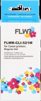 FLWR - Cartridges / Canon CLI-521M / magenta / Geschikt voor Canon