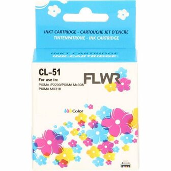 FLWR - Cartridges / Canon CL-51 / kleur / Geschikt voor Canon