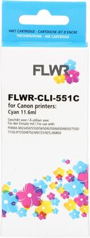 FLWR - Cartridges / Canon CLI-551XL / cyaan / Geschikt voor Canon