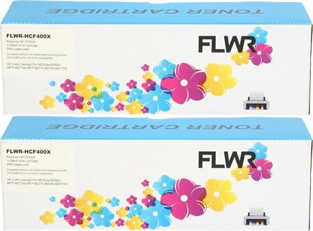 FLWR - Toners / HP 201X Dubblepack / zwart / Geschikt voor HP