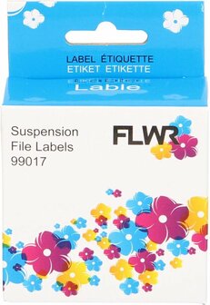 FLWR - Labels / Dymo 99017 Hangmaplabel / wit / Geschikt voor Dymo