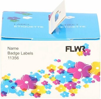 FLWR - Labels / Dymo 11356 naambadges / wit / Geschikt voor Dymo