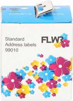 FLWR - Labels / Dymo 99010 / wit / Geschikt voor Dymo