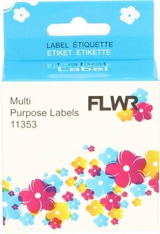 FLWR - Labels / Dymo 11353 / wit / Geschikt voor Dymo