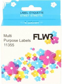 FLWR - Labels / Dymo 11355 Multi functionele labels / wit / Geschikt voor Dymo