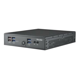 Shuttle DS50U XPC Slim Barebone PC, Intel Celeron 7305, DDR5, 2.5Gbit + 1Gbit, fanless, 24/7, 90 W