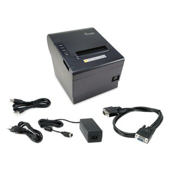 Equip 351003 80mm Thermal POS Receipt Printer with Auto Cutter, USB/Ethernet/Serial/Cash Drawer conn