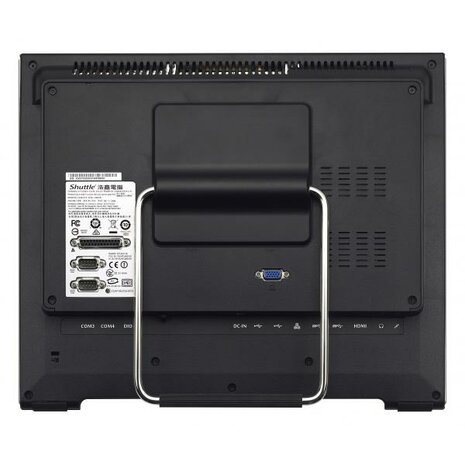 Shuttle POS X508 Black All-In-One PC, 15.6" single-touch, intel 5205U, 4 GB DDR4, 128 GB SSD, Wi-Fi