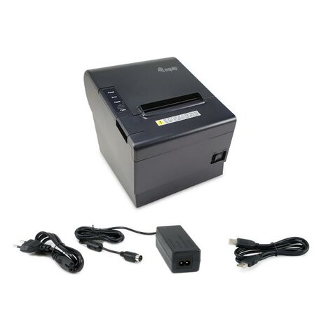 Equip 351002 80mm Thermal POS Receipt Printer with Auto Cutter, USB/Cash Drawer connection, 203 DPI