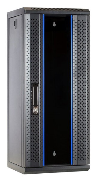 10 inch 15U serverkast met glazen deur 312x310x752mm (BxDxH)