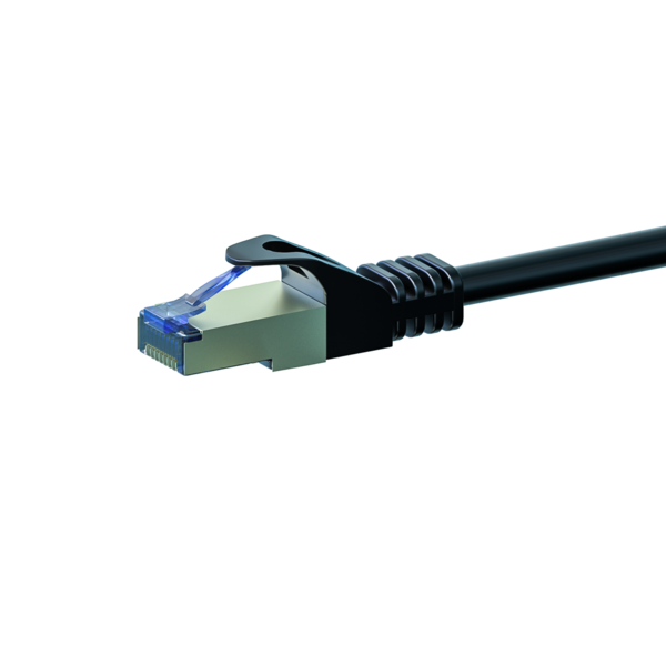 CAT6a S/FTP (PIMF) patchkabel 0,50m zwart