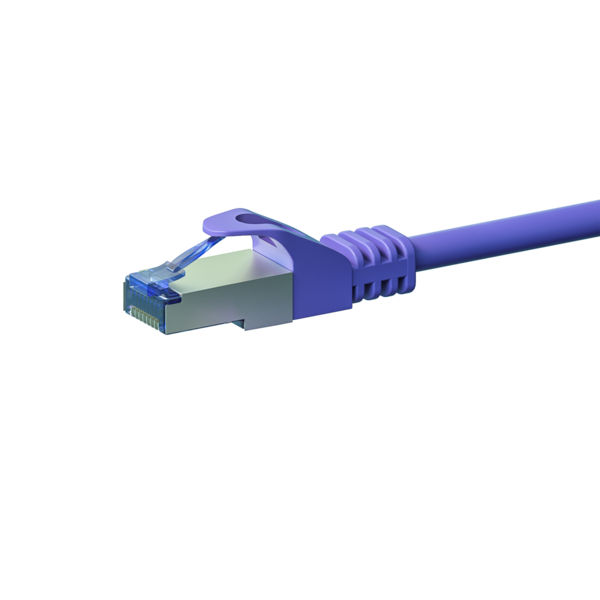 CAT6a S/FTP (PIMF) patchkabel 0,25m paars