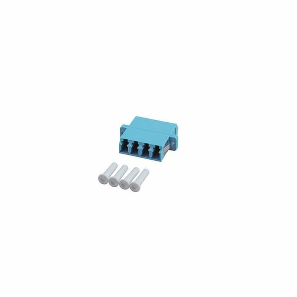 Multimode koppeling 4-voudig LC-LC quad turquoise