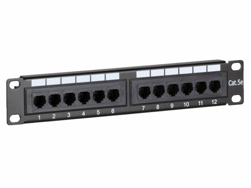 10 Inch CAT5e UTP patchpaneel - 12 poorts