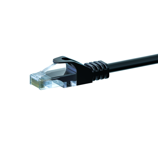 UTP CAT5e patchkabel 0,50m zwart - 100% koper