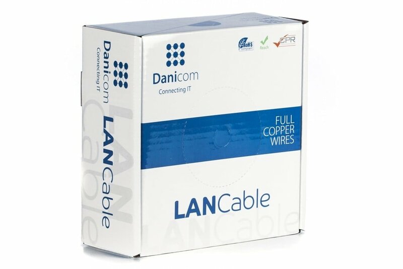 DANICOM CAT5E UTP 50m kabel op rol stug -  LSZH (Eca)