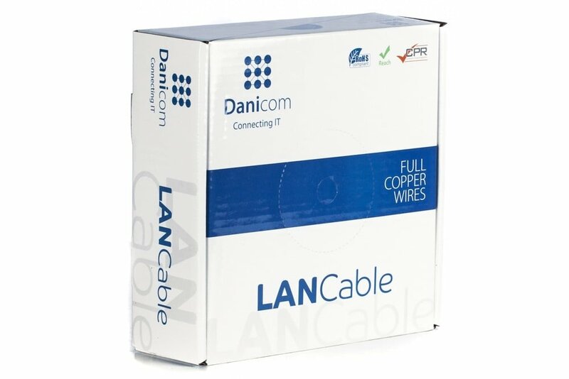 DANICOM CAT5E UTP 100m kabel op rol stug -  LSZH (Eca)