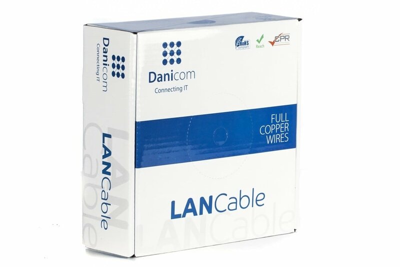 DANICOM CAT5E UTP 100m kabel op rol soepel -  PVC (Fca)