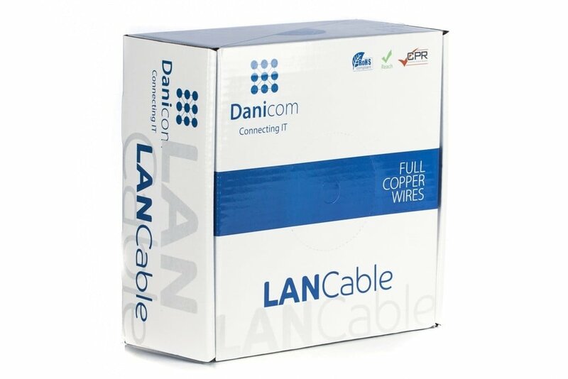 DANICOM CAT6 UTP 100m kabel op rol stug -  LSZH (Eca)