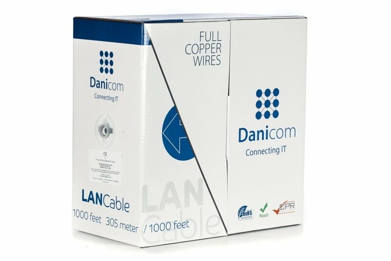 DANICOM CAT6 UTP 305m kabel op rol soepel -  PVC (Fca)