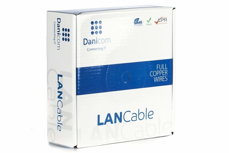 DANICOM CAT6A U/UTP 50m kabel op rol stug -  LSZH (Eca)