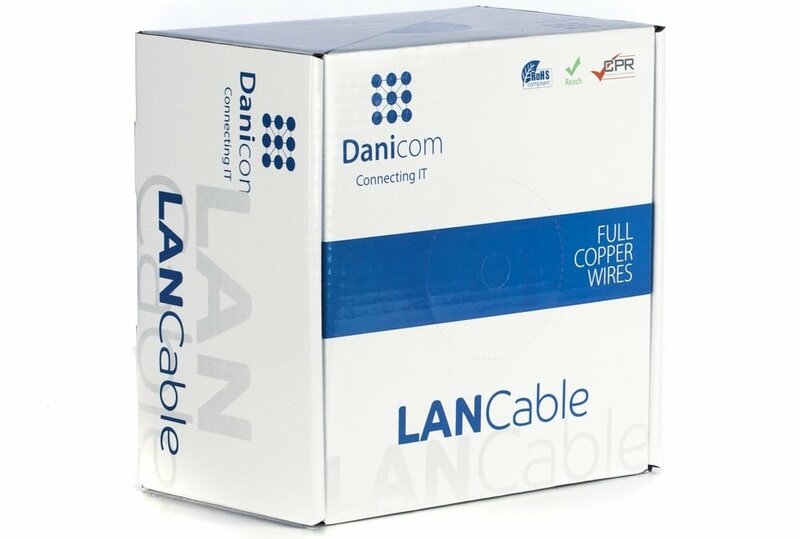 DANICOM CAT6A S/FTP 100m kabel op rol soepel - PVC (Fca)