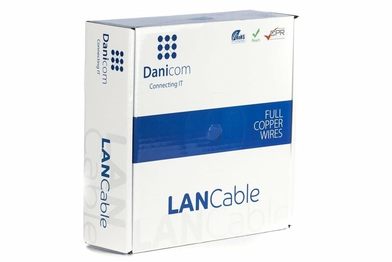 DANICOM CAT7 S/FTP 50m kabel op rol stug -  LSZH (Eca)