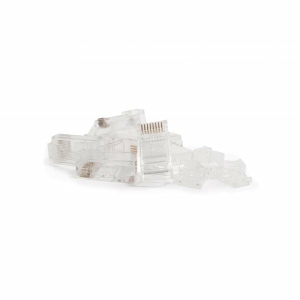 CAT6 Connector RJ45 + Hulpstukje - Unshielded - voor stugge kern - 10 stuks