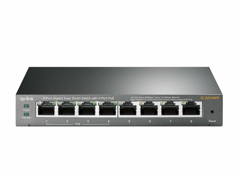 TP-Link 8-poorts SG108PE unmanaged PoE smart switch