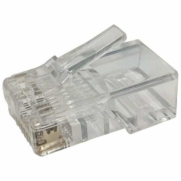 CAT5e doorsteek connector RJ45 pass through - unshielded - voor soepele en stugge kern