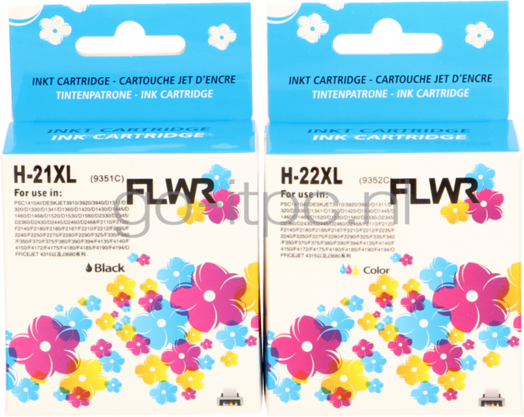 FLWR HP 21XL en 22XL Multipack zwart en kleur