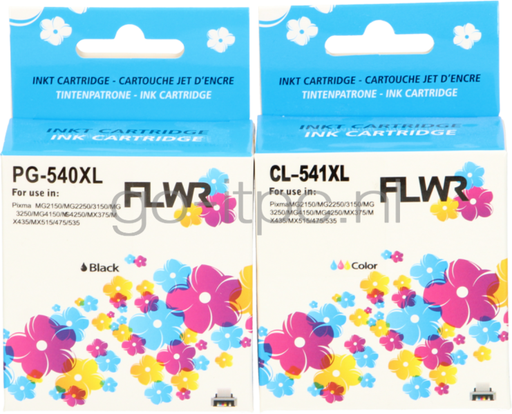 FLWR Canon PG-540XL / CL-541XL Multipack zwart en kleur