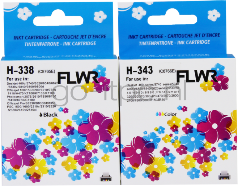 FLWR HP 338/343 2-pack - Optie 75