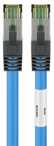 Cat8 S/FTP (PIMF) patchkabel 0,50m blauw