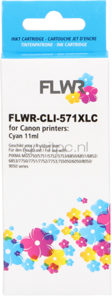 FLWR Canon CLI-571XL cyaan