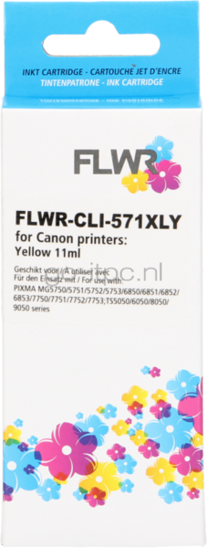 FLWR Canon CLI-571XL geel