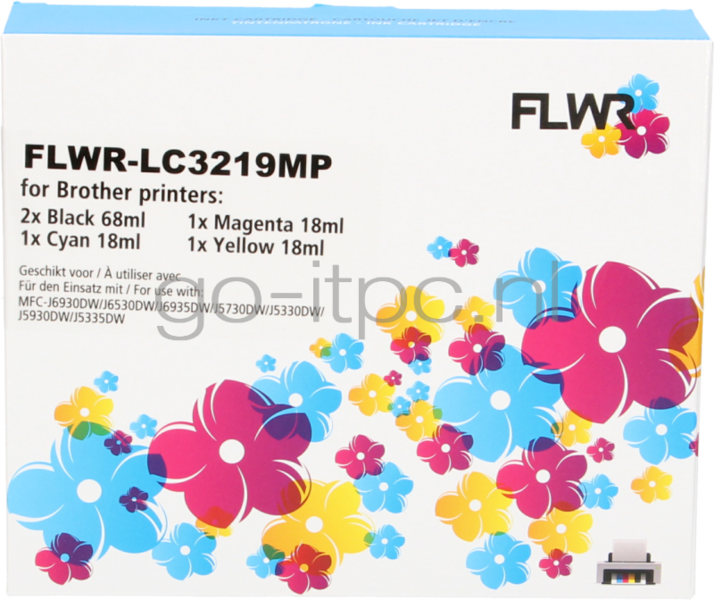 FLWR Brother LC-3219XL Multipack zwart en kleur